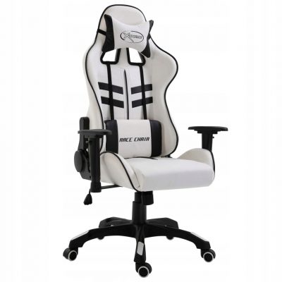 fotel gamingowy biały vidaxl race chair