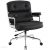 Fotel biurowy ICON PRESTIGE PLUS czarny – włoska skóra naturalna, aluminium
